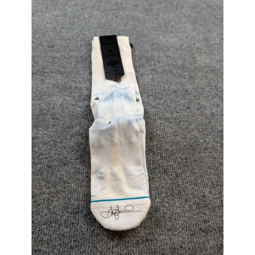 Stance Anthem Allen Iverson Crew Socks Mens Size L Large NWT NBA Basketball Whit